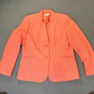 Vintage Talbots Women's Coral Basketweave Jacket/Blazer- 16-Easter/Spring/Summer